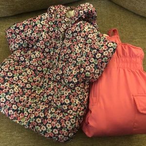 Cat & Jack Girls 3T Winter Jacket - Snow Pants & Jacket Set